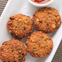Masala Vada (4 Pcs) · Vegan & Vegetarian-Fried lentil snack made with spices