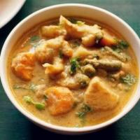 Mixed Vegetable Kurma  · Vegan & Vegetarian- Mixed vegetables cooked in a flavorful coconut-cashew-poppy seed based g...