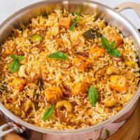 Paneer 65 Biryani · Vegetarian- Basmati rice cooked with deep-fried battered cottage cheese, assorted vegetables...