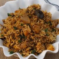 Gongura Biryani · Vegetarian- Basmati rice cooked with forrel leaves, assorted vegetables and traditional herb...