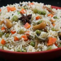 Vegetable Pulav · Vegan & Vegetarian- Aromatic basmati rice cooked with vegetables and whole spices tempered i...