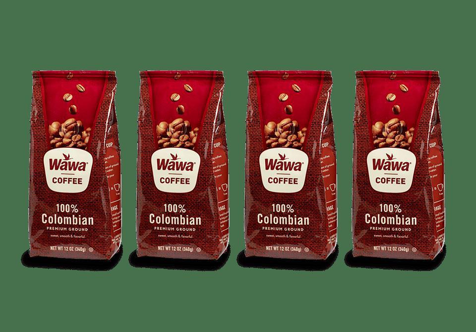 4pk Wawa Ground Colombian Coffee 12oz bag · 