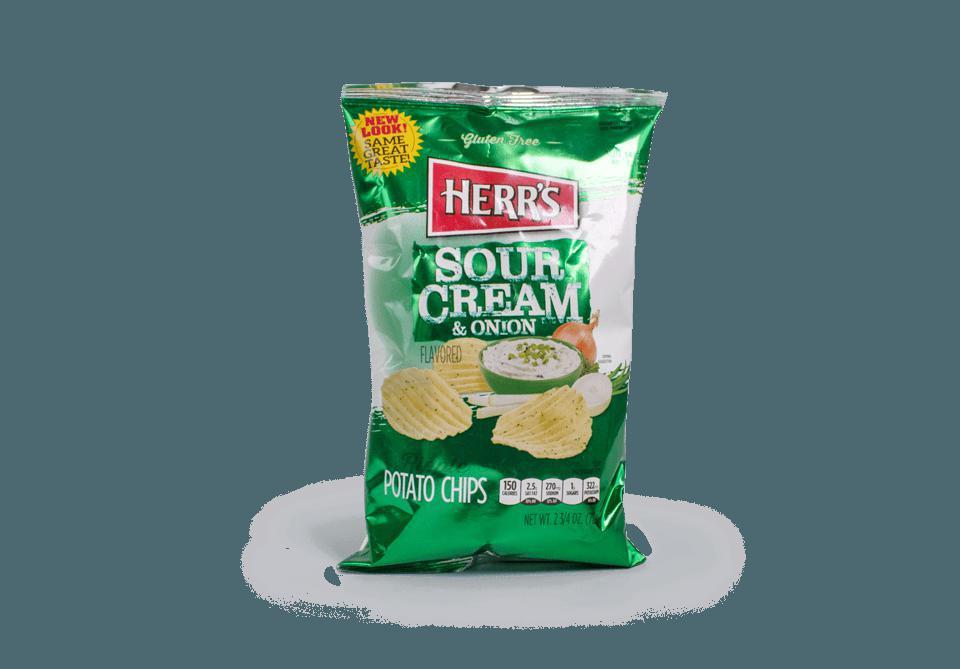 Herr's Sour Cream and Onion Chips 2.75oz · 