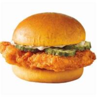 Chicken Slinger · A Crispy Chicken Fillet on a Brioche Roll with Mayo and Pickles