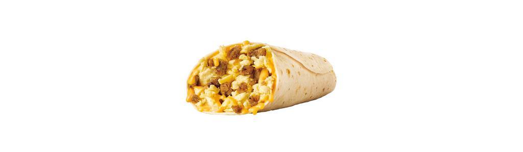 Breakfast Burrito · Kick start your morning with the same SONIC goodness of a simple breakfast burrito. Scrambled eggs, melty cheddar cheese and savory sausage or crispy bacon, all wrapped up in a warm flour tortilla.