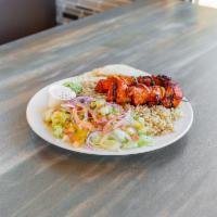 4. Shish Kabob Plate · All Plates come with rice, 2 skewers, salad, pita bread, garlic sauce, and chutny