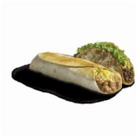 Quick #2 · Ground beef taco, bean burrito.