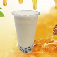 Roasted Honey Milk Tea · Special house blend rice tea made with real honey **This drink is non-caffeinated and non-da...