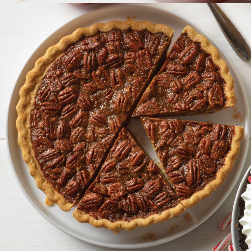 Whole Southern Pecan Pie · Toasted Texas pecans and a luxurious caramel filling are baked inside our golden, flaky pie crust.