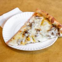 Philly Cheesesteak Pie Pizza(place try to tip in cash) · Peppers, onions, American and mozzarella cheese.