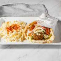Aladdin Gyro · Your choice of grilled strips of lamb, beef, or chicken, topped with cucumber yogurt sauce.
