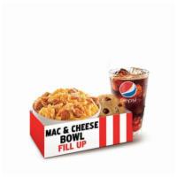 Mac & Cheese Bowl Combo · Includes Mac & Cheese Bowl, cookie, and medium drink