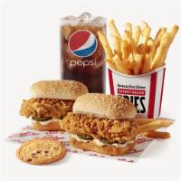 Chicken Littles Combo · 2 Chicken Littles, a side of your choice, a dipping sauce of your choice, a cookie, and a me...