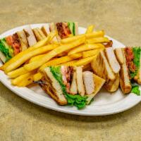 7. Grilled Chicken Club  · Served with bacon.