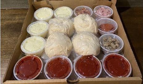 Mini Pizza Kit Cheese · Pie-o-Neer Pizza Bar Mini Pizza Kits!

Trying to Keep your Kiddos Busy?
Take home a mini pizza kit to help!

Kit Includes
4 kids dough balls
4 pizza sauce cups
4 Mozzarella cheese cups
 and Directions