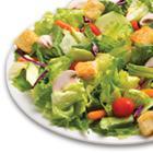 Garden Salad · Fresh mixed green salad with mushrooms, tomatoes, cucumbers, carrots and garlic Parmesan cro...