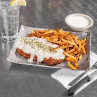 Chicken Fried Steak · Hand battered sirloin smothered with country gravy.