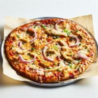Southern Heat Pizza · House-made Buffalo sauce, melted mozzarella cheese, with red onions, fresh jalapenos, topped...