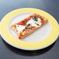 Brooklyn Sicilian Extra Thin Crust Pizza · Plum tomato pie sauce, olive oil basil and  fresh mozzarella.
