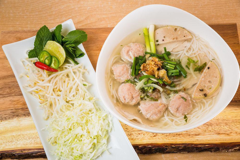 29. Bun Moc · Pork served with rice noodles.