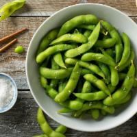 Edamame · Steamed Japanese green soy bean and light salted.