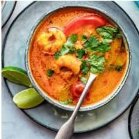 Tom Yum Soup · Spicy. Thai style hot and sour soup with coconut milk, lemongrass, lime juice, chili, mushro...