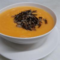 Sweet Potato Soup · Vegan and gluten free.