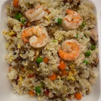 F7. Combo Fried Rice · Chicken, beef, BBQ pork and shrimp.