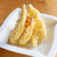 Shrimp Tempura · Deep-fried 7 pieces shrimp in light batter.