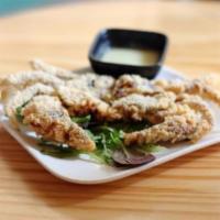 Soft Shell Crab · Crispy fried in thin batter, served with as Asian yuzu sauce.