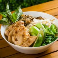 Lemongrass Chicken Pho · Traditional noodle soup served with chicken sauteed in our house-made lemongrass sauce, rice...
