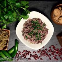 1 lb. Lobio with Walnuts · Red beans with walnuts and spices. Vegetarian. Vegan.