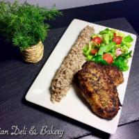 Chicken Cutlets with Buckwheat and Salad Combo · Comes with 8 oz soup