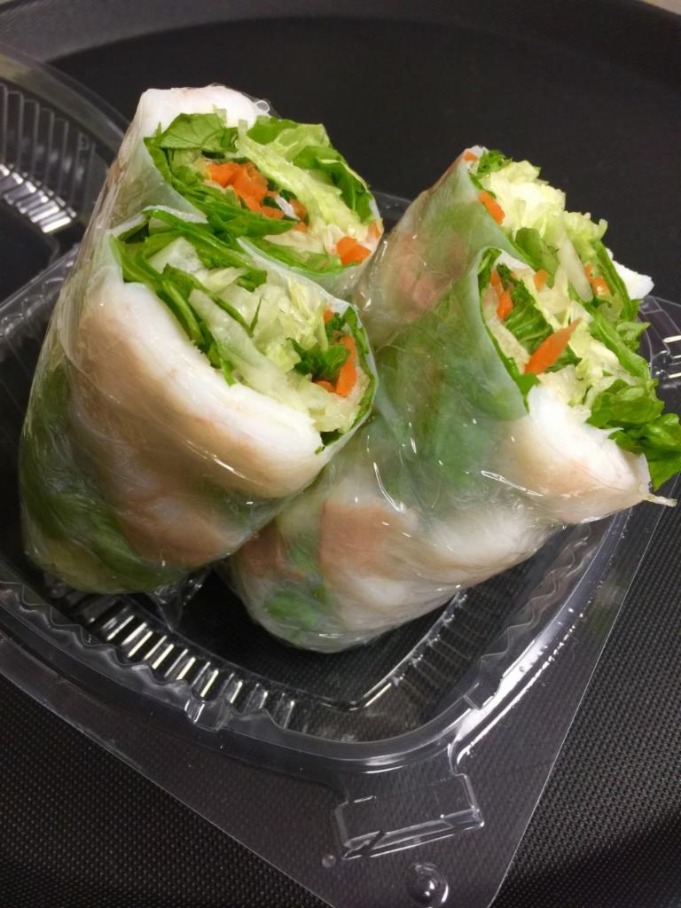 Summer Shrimp Roll · Fresh vegetable rolls and 3 shrimps wrapped in a soft rice paper served with hoisin and crushed peanut.