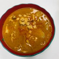 Massaman Curry (mild spicy) · Sweet-sour-thick & mild curry with onions, peanuts ,carrot and potatoes