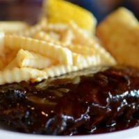 Baby Back BBQ Ribs · Please include the type of potatos (baked, fries, or greek) and coleslaw baked beans or corn...
