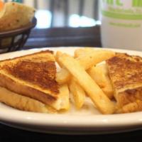 Kids Grilled Cheese Sandwich · Second only to Mom's. Served with French fries and a drink.