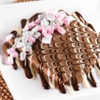 Rocky Road Crepe · Crepe filled with marshmallows topped with 3 kind of Belgian chocolate.