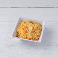 D1. Thai Fried Rice · Fried rice with egg, onion, carrot and pea with spicy sauce. Spicy. 