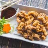 Crispy Calamari · Lightly breaded calamari served with katsu sauce.
