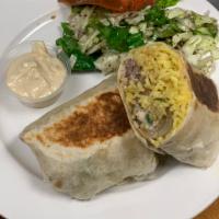 Steak Wrap · Charbroiled steak served inside a Flour tortilla with rice pilaf, grilled vegetable, cheese,...