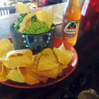 Homemade Guacamole · Made it with fresh avocado, lime juice, red onions, cilantro, fresh jalapenos, tomatoes, ser...