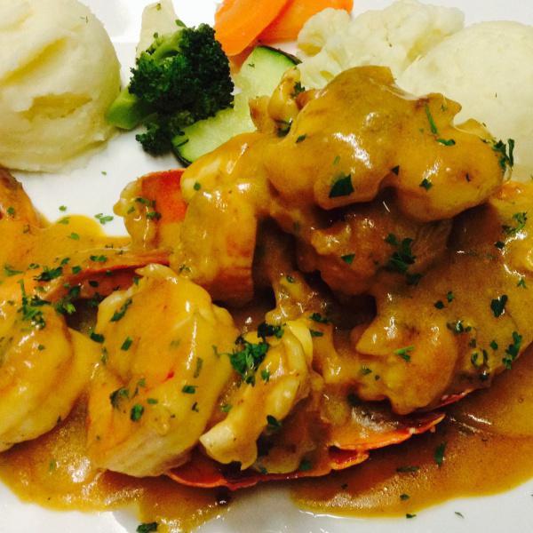 Lobster Stuffed with Shrimp · 
