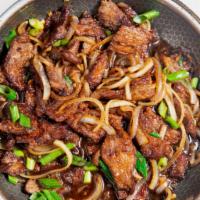 Mongolian Beef  · Spicy. 