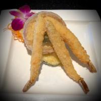 Shrimp Tempura Appetizer · Deep fried breaded shrimp(3)and vegetables(3)