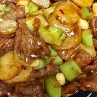 Kung Po Beef Dinner · Hot and spicy.