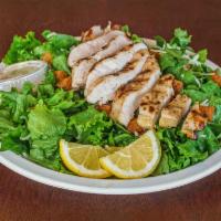 Grilled Chicken Caesar Salad · Grilled Chicken Breast and Chopped Lettuce Salad. Served with House-Made Croutons, Parmesan ...