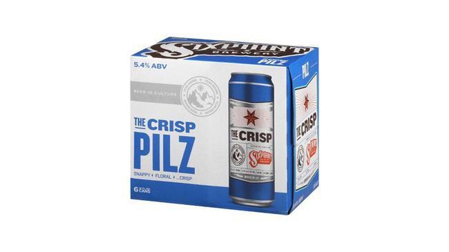 Sixpoint Crisp Lager 6 Pack · Lager – Brooklyn, New York – 5.4% ABV – 12oz can