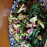 HARVEST SALAD  · brussels sprouts, kale, cabbage, apples, cranberries, pepitas, walnuts, cider vinaigrette 