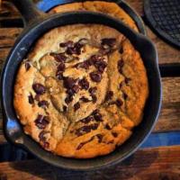 Skillet Cookie · Triple chocolate chip with side of ice cream